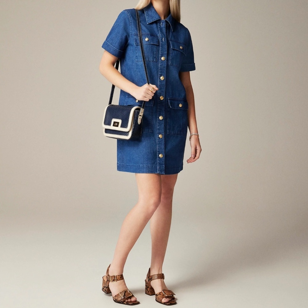 NWT | JCrew Denim Utility Pocket Dress | Sz 8